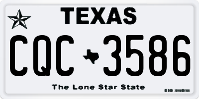TX license plate CQC3586