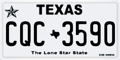 TX license plate CQC3590