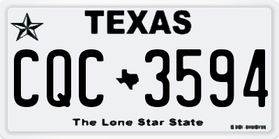 TX license plate CQC3594