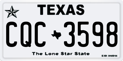 TX license plate CQC3598