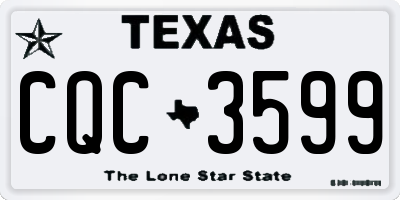 TX license plate CQC3599