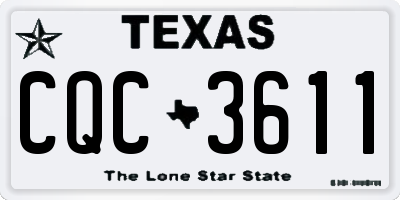 TX license plate CQC3611