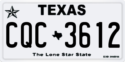 TX license plate CQC3612