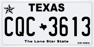 TX license plate CQC3613