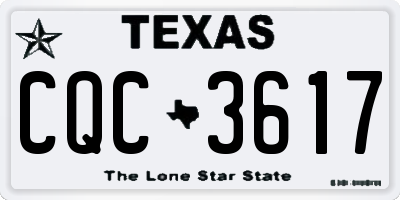 TX license plate CQC3617