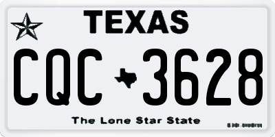 TX license plate CQC3628