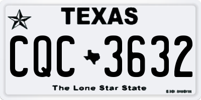 TX license plate CQC3632
