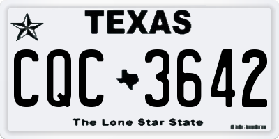 TX license plate CQC3642