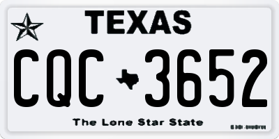 TX license plate CQC3652