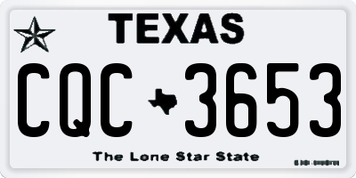TX license plate CQC3653