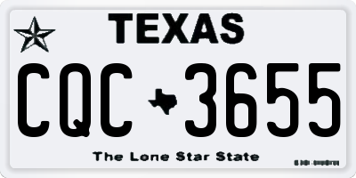 TX license plate CQC3655