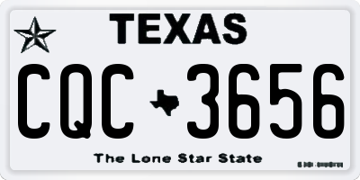 TX license plate CQC3656