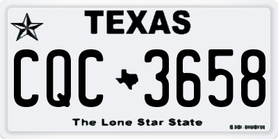 TX license plate CQC3658