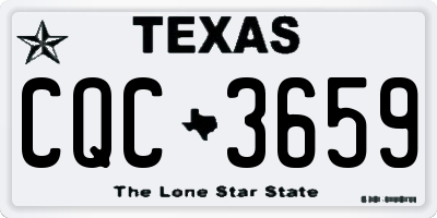 TX license plate CQC3659