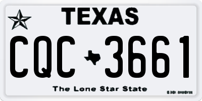 TX license plate CQC3661