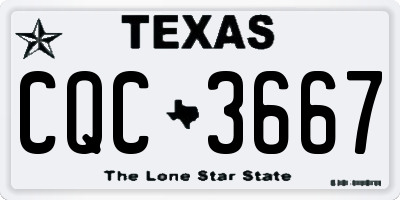 TX license plate CQC3667