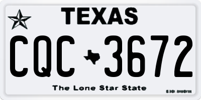 TX license plate CQC3672