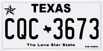 TX license plate CQC3673