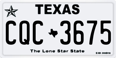 TX license plate CQC3675