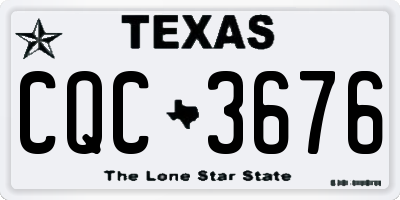 TX license plate CQC3676