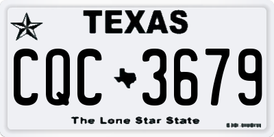 TX license plate CQC3679