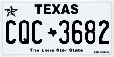 TX license plate CQC3682