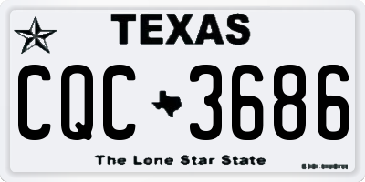 TX license plate CQC3686