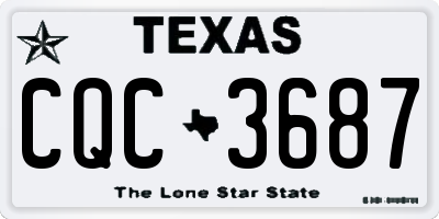 TX license plate CQC3687