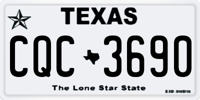 TX license plate CQC3690