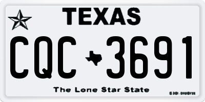 TX license plate CQC3691