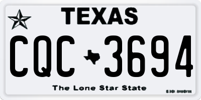 TX license plate CQC3694