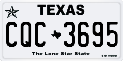 TX license plate CQC3695