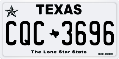 TX license plate CQC3696