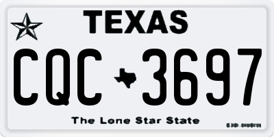 TX license plate CQC3697