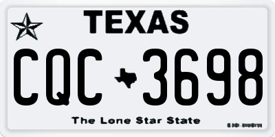 TX license plate CQC3698