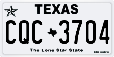 TX license plate CQC3704