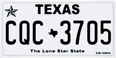 TX license plate CQC3705