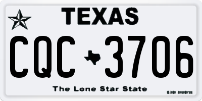 TX license plate CQC3706