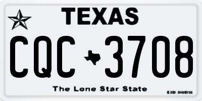 TX license plate CQC3708