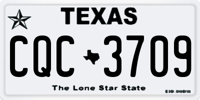 TX license plate CQC3709