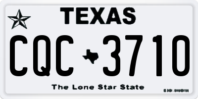 TX license plate CQC3710