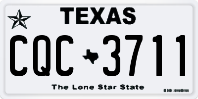 TX license plate CQC3711