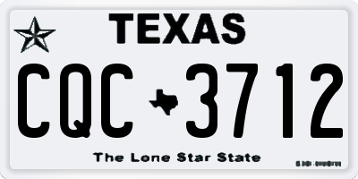 TX license plate CQC3712