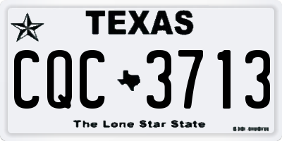 TX license plate CQC3713