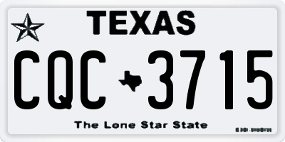 TX license plate CQC3715