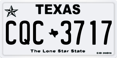 TX license plate CQC3717