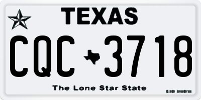 TX license plate CQC3718