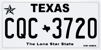 TX license plate CQC3720