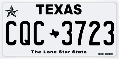 TX license plate CQC3723