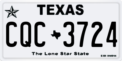 TX license plate CQC3724